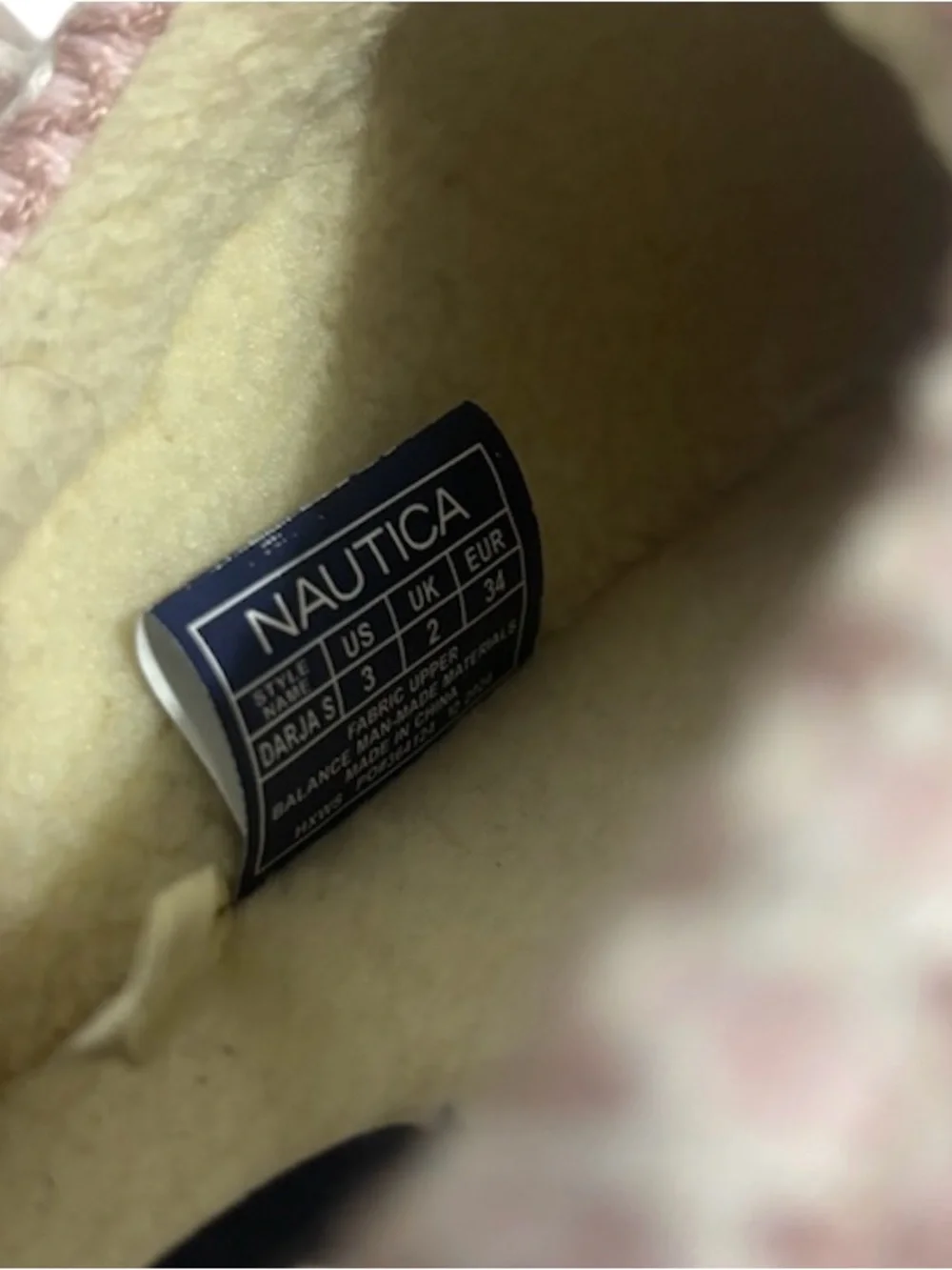 Nautica Kids Slip-On Slippers in Pale Pink